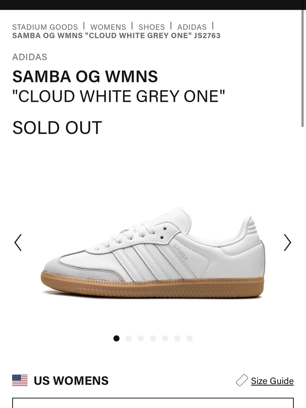 Adidas Samba OG White Grey Size 8 Brand New - Picture 6 of 7